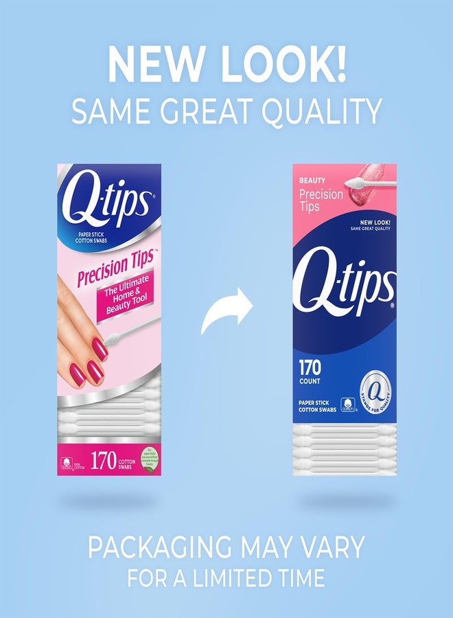 Q-tips Precision Tips Cotton Swabs 170 Count 2-Pack – Makeup Tools, Beauty, Personal Care & Household Essentials - Image 3